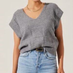 ASTR THE LABEL CHECKERED SWEATER VEST